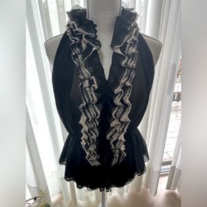 Robert Rodriguez, sleeveless ruffled blouse XS